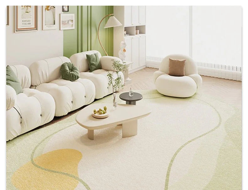 Imitation Cashmere Style Carpet Living Room Shaped Bedroom Irregular Bedside Rug
