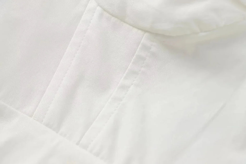 White Smocked Strappy Camisole Women's Sexy Sleeveless Ruffle Slim Bra Solid Color Streetwear Y2k Women's Tops Camisole