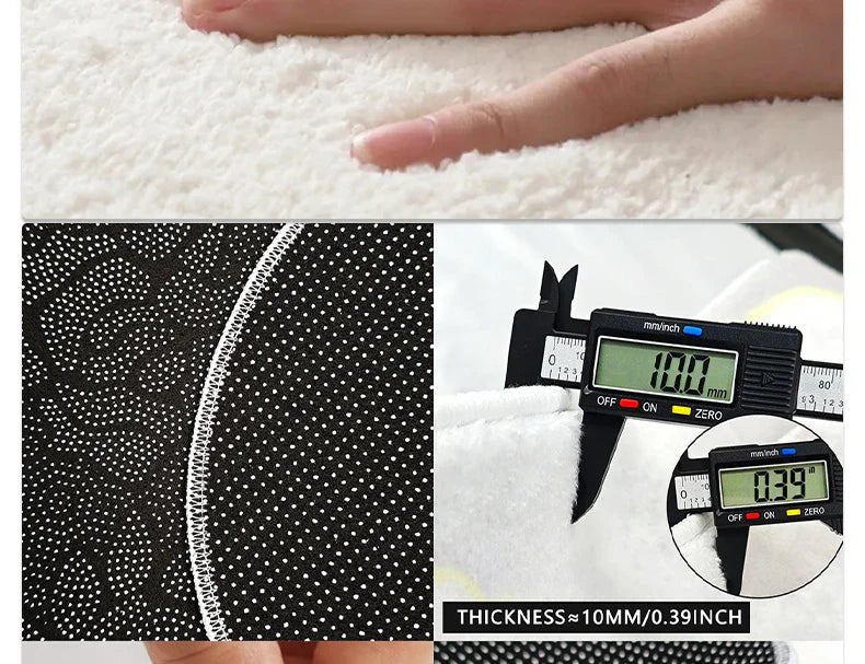 Floor Mat Runner Rugs Striped Bow Carpet Soft Fluffy Long Foot Mats Cute Sweet Home Decoration Carpets