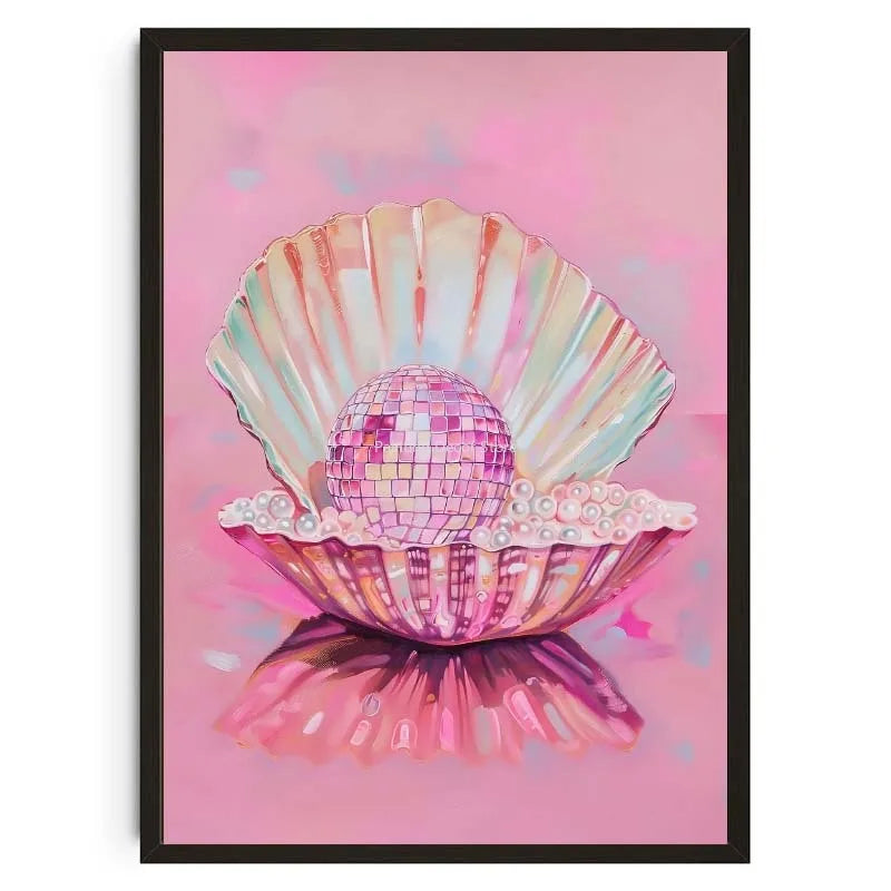 Retro Abstract Fruit Disco Ball Orange Miorrorball Creative Poster Canvas Paintings Wall Art Pictures