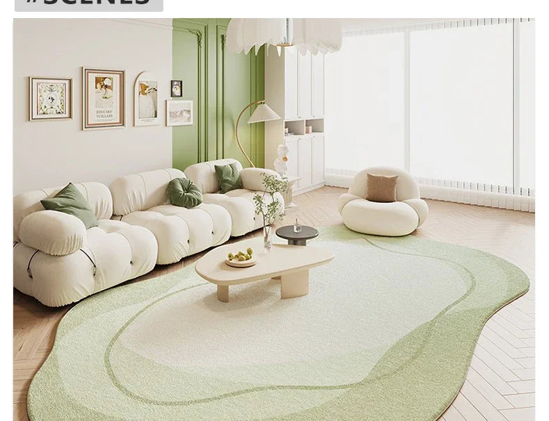 Imitation Cashmere Style Carpet Living Room Shaped Bedroom Irregular Bedside Rug