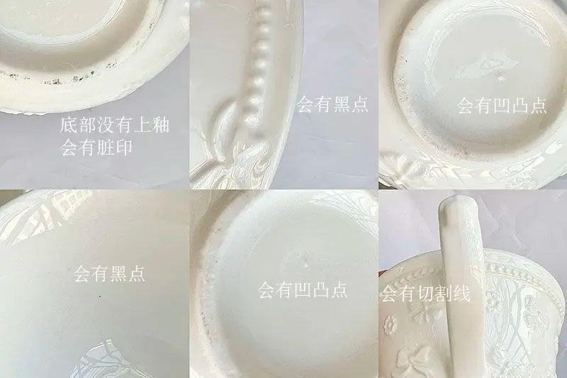 White French Lace Cup and Plate Set