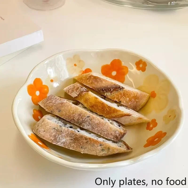 Ceramic Hand Pinched Irregular Style Flower Bowl