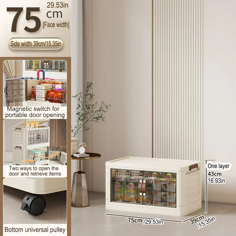 Large Capacity Multifunction Folding Storage Cabinet Dustproof Wardrobe Closet Organizer Easy-to-Install Storage Boxes