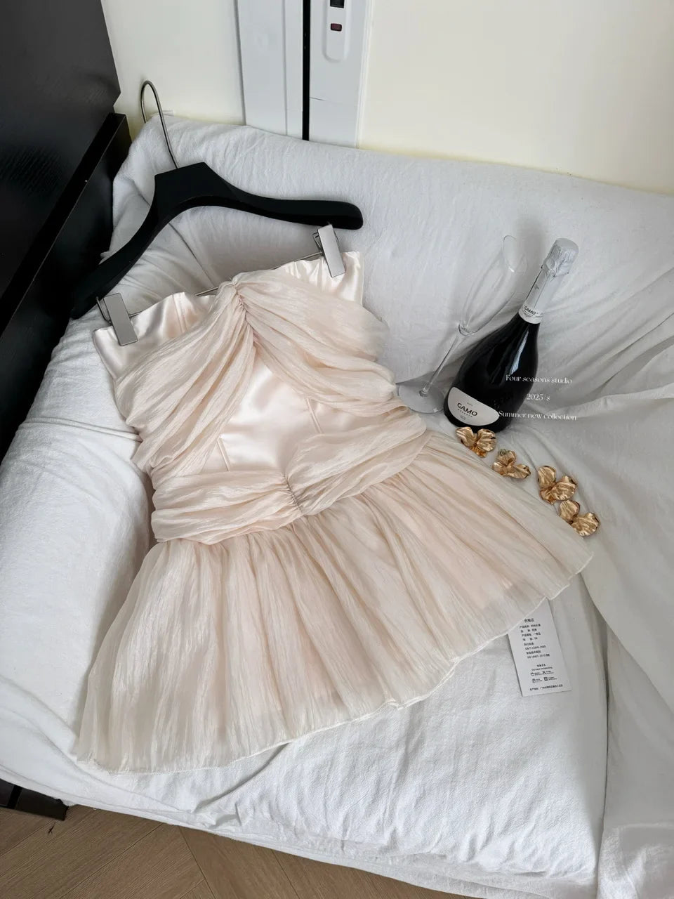 Women French Mini Old Money One-Piece Luxury Design Gown