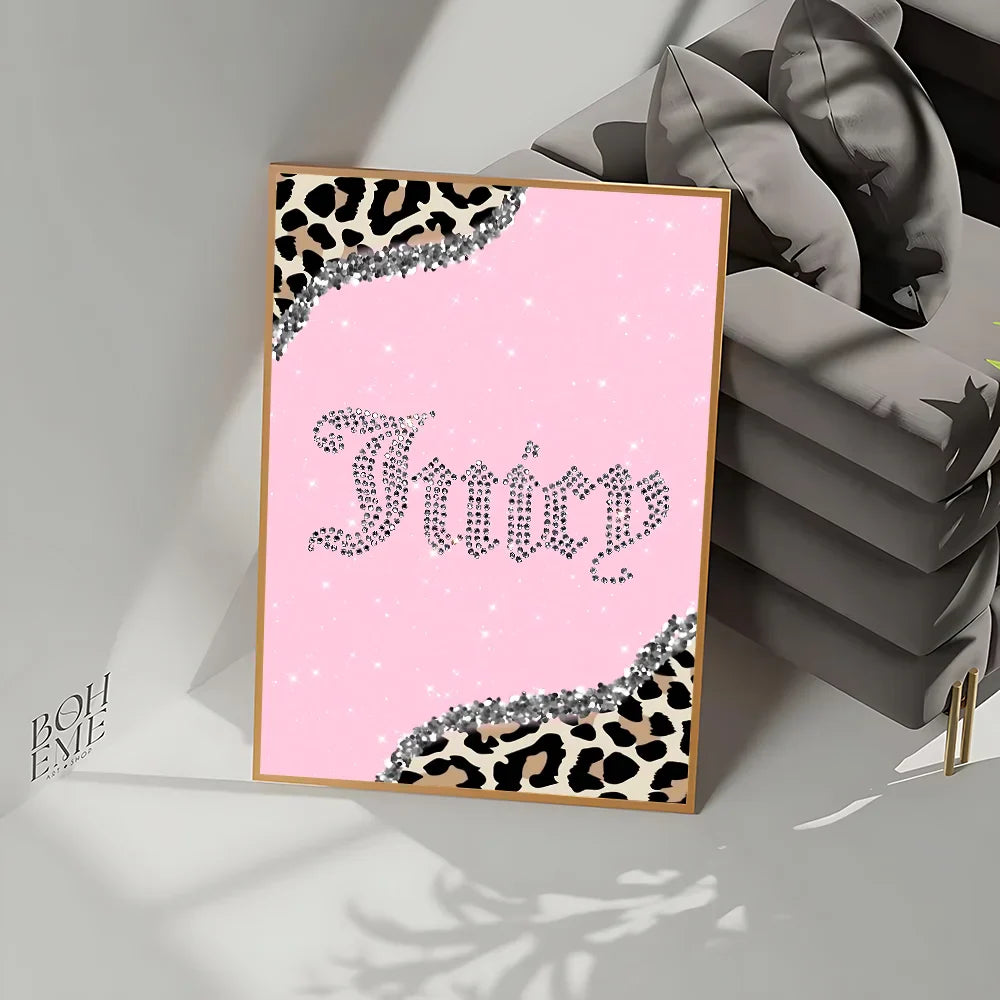 Juicy C-Couture Poster No Framed Poster Kraft Club Bar Paper Vintage Poster Wall Art Painting Bedroom Study Stickers
