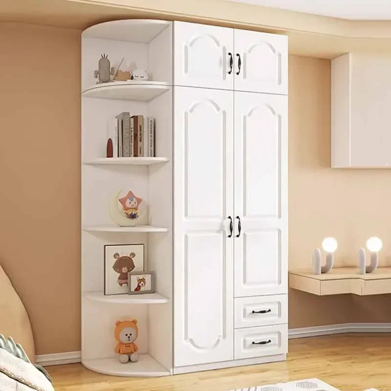 Two Door Wardrobe Clothing Organizer Style Wooden Wardrobe Summer Heavy Duty