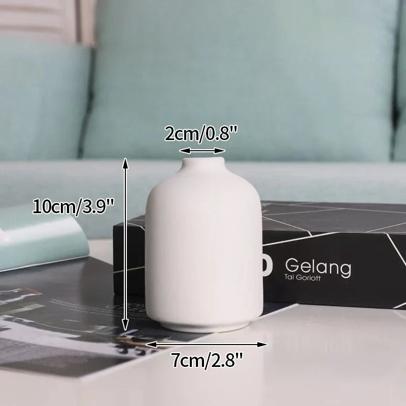 Ceramic Vase White Flower Pot Nordic Decorative Vase Dry Flower Vases for Home