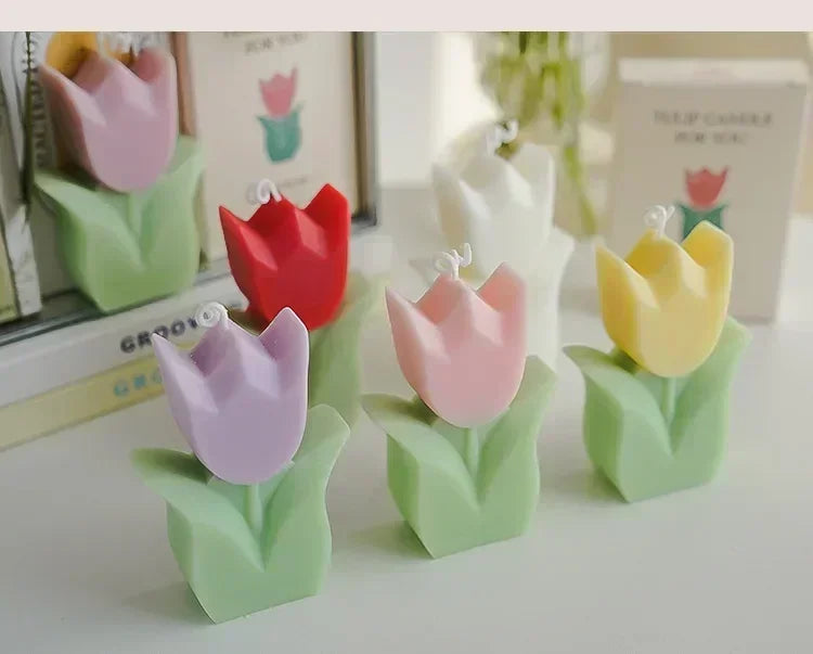 Tulip Aromatherapy Candle Fragrance Flower Shaped Candle Gift