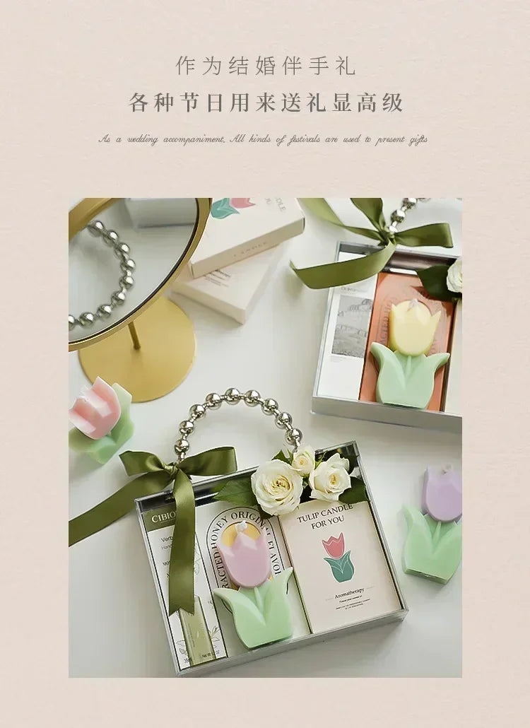 Tulip Aromatherapy Candle Fragrance Flower Shaped Candle Gift