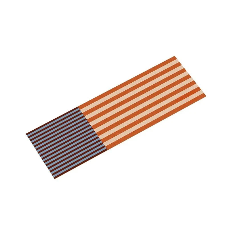 Kitchen Carpet PVC Waterproof and Oil-proof Carpet Easy To Clean Cushioning Rugs Artistic Striped Decorative Carpet Mats