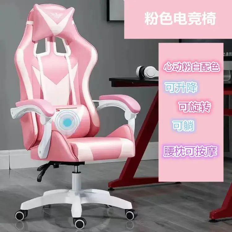 Pink Gaming Desk Girls Study Desk Laptop Table Computer Table Chair Live Gamer Home Live Desks Bedroom Desktop Gamer Desks