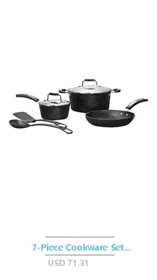 Nonstick Diamond Ceramic Cookware Set Pink Pot Pan Stockpot Frypan Utensils Ladle