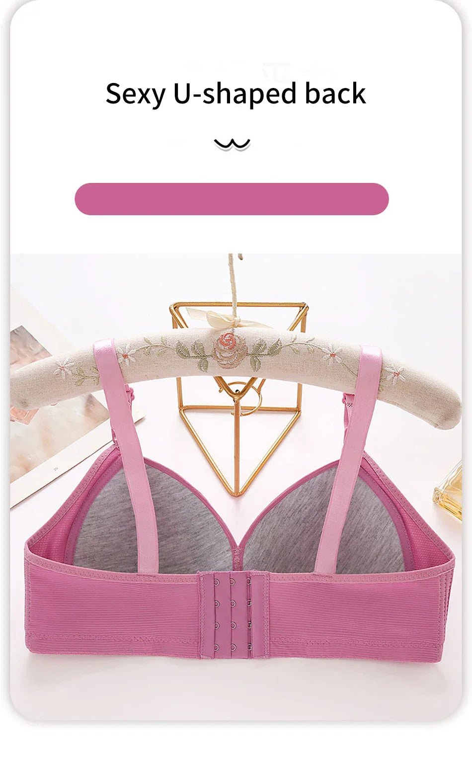 Stylish Plus Size Full Cup Bra with Side Gathering Anti Sagging and Push Up No Underwire for Seamless and Comfortable Experience