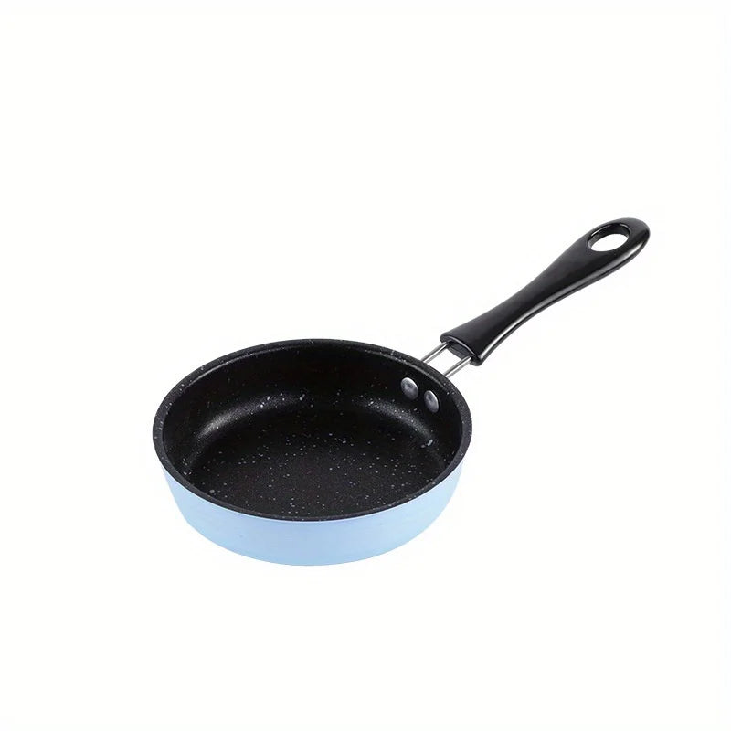 Mini Nonstick Cast Iron Skillet with Handle - Portable Omelette Pan for Induction & Gas Cooktops, 1pc