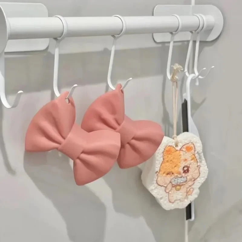 Kitchen 2pcs/set Bow Shaped Oven gloves Silicone Oven Gloves Heat-resistant Pot Cover For Cooking Kitchen Tools