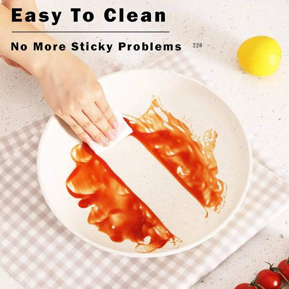 Pink Grey Non-stick Pot And Pan Sets With Removable Handle, Ceramic Cookware Set Detachable Handle, Induction Kitchen