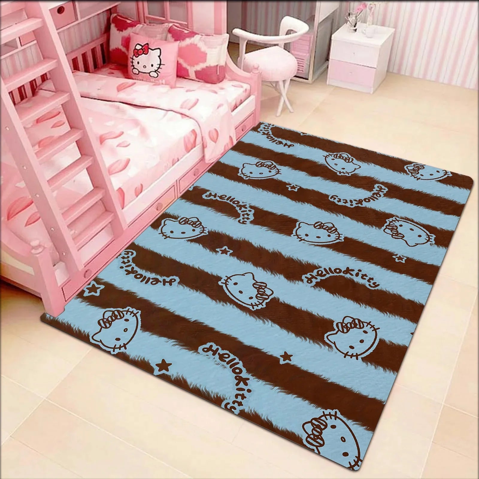 Floor Mat Bathroom Mats Leopard Print Hello Kitty Mat for Hallway Doormat Entrance Door Rugs Custom Carpet Entrance of House