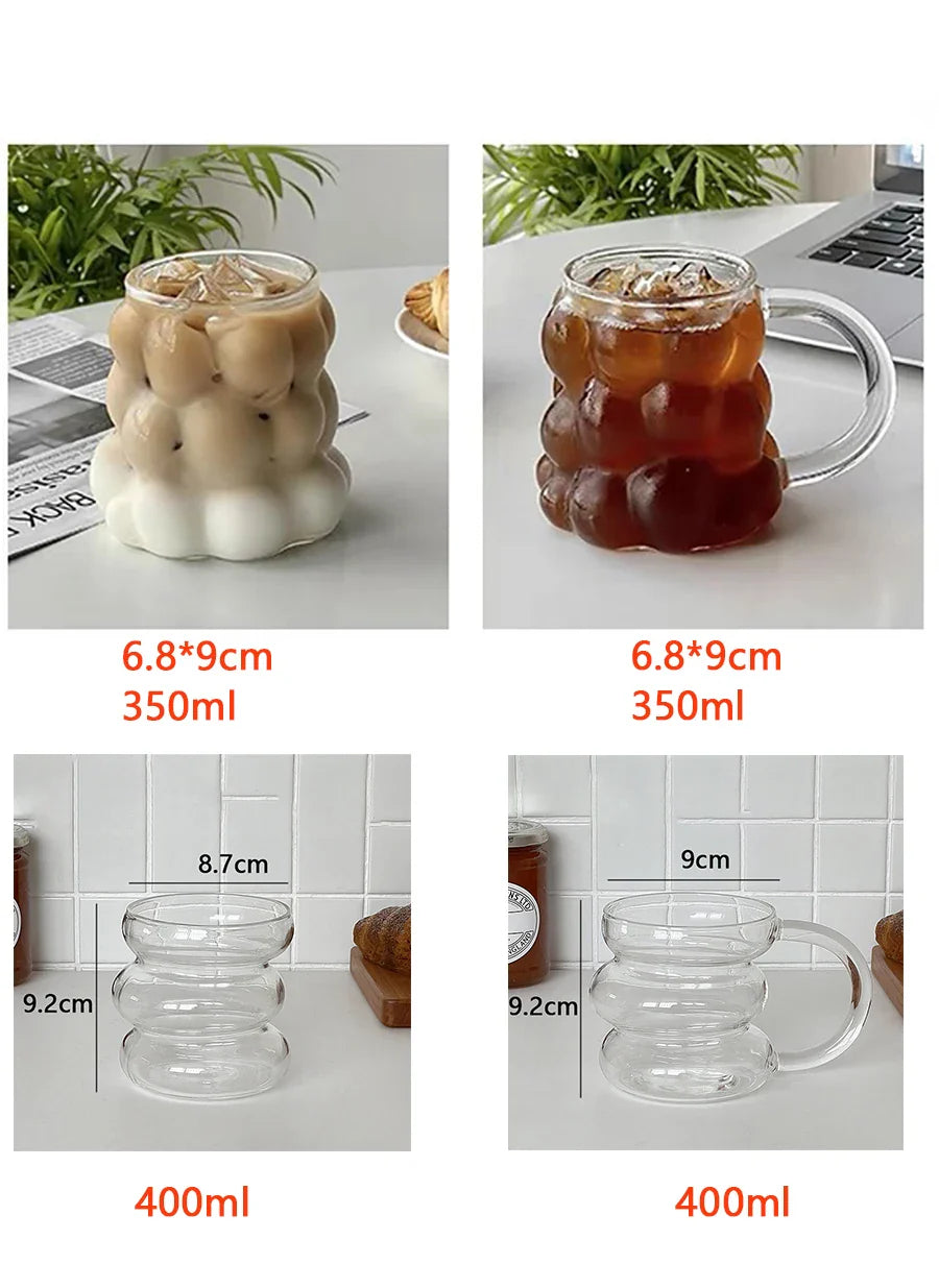 Clear Heat Resistant Glass Coffee Mug
