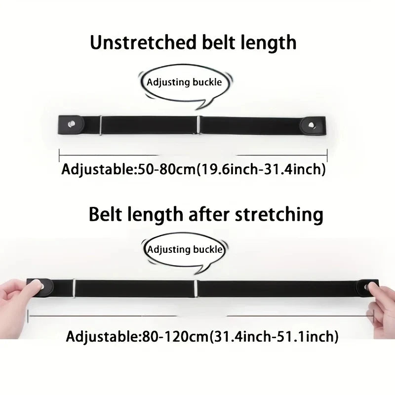 Women 1pc Buckle-Free Belt For Jean Pants, Dresses, No Buckle Stretch Elastic Waist Belt, No Bulge, No Hassle Waist Belt