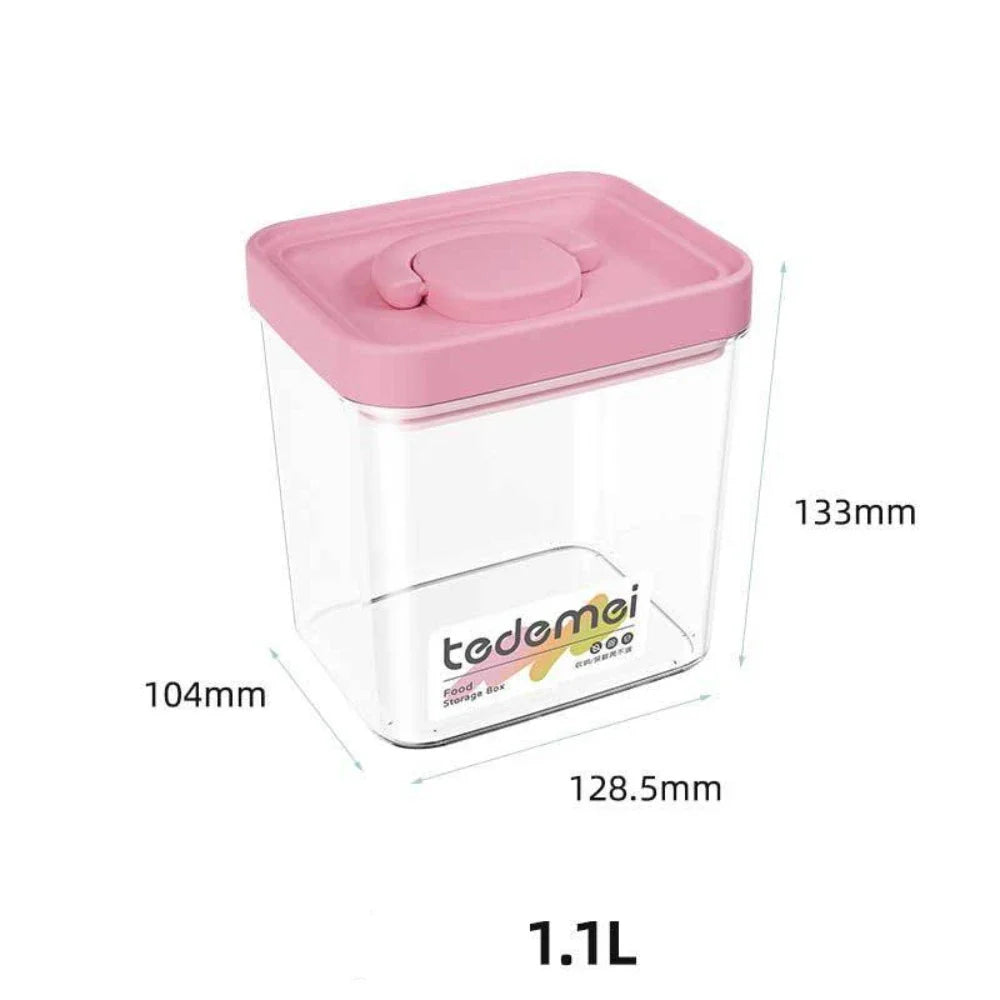New With Lids Food Storage Box Large Capacity Moisture-proof Stackable with Handle Sealed Storage Pots Kitchen