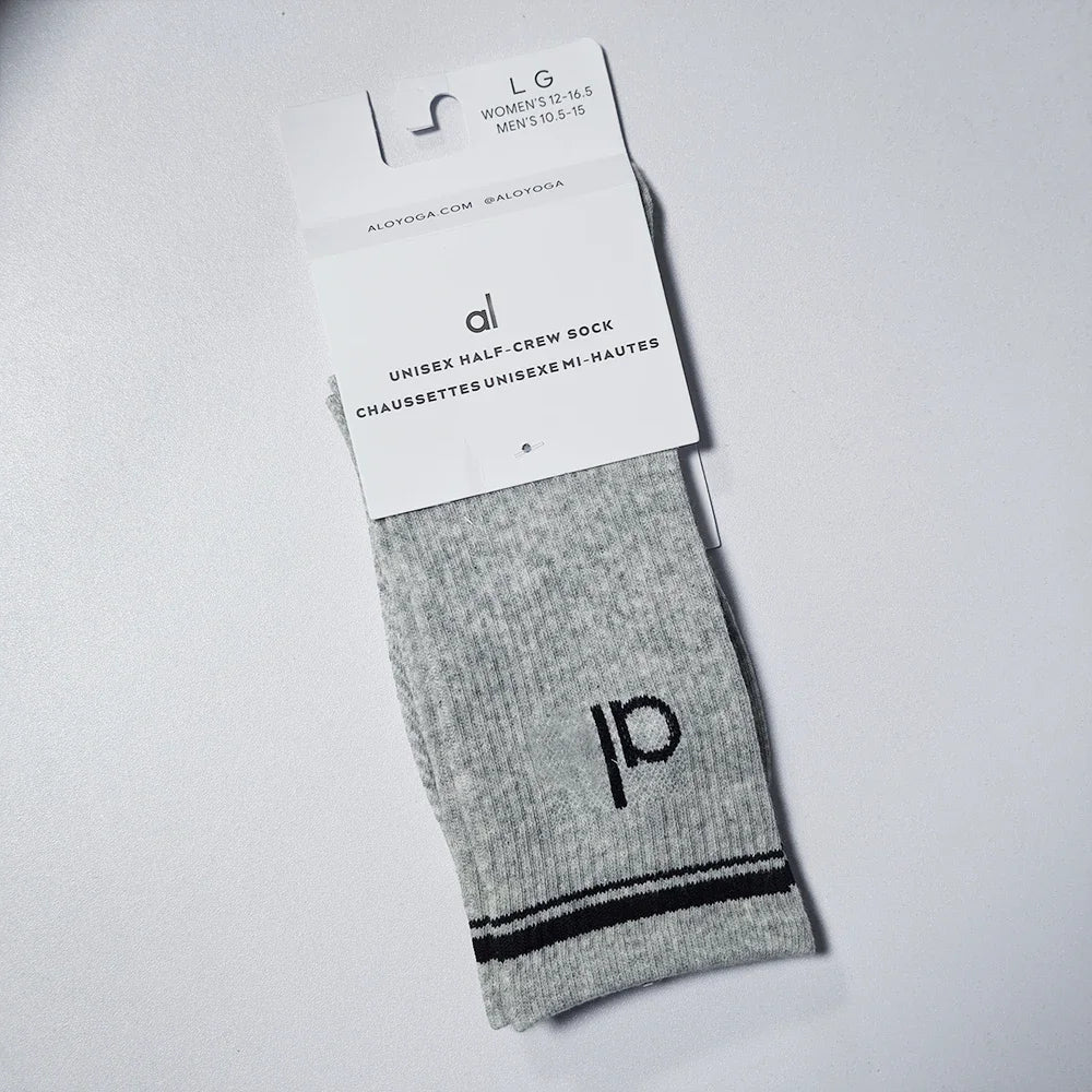 Yoga Socks Summer Lightweight Sports Socks Cotton Stockings 18cm Long Socks Mesh Breathable Socks Gym Outdoor Soft Comfort AL