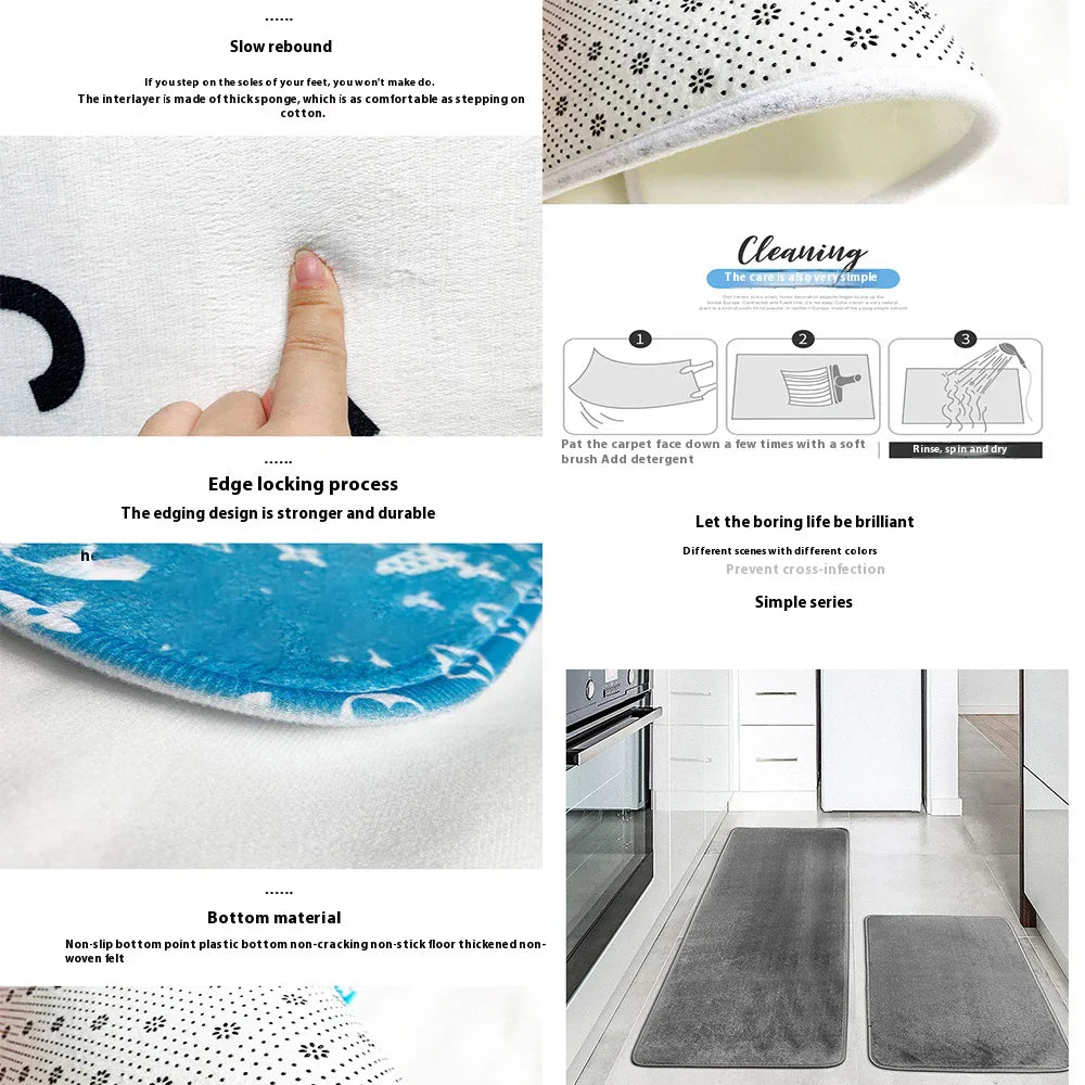 Hello Kitty Floor Style Soft Bedroom Floor Mat Rectangle Anti-slip Home Soft Front Door Indoor Outdoor Mat