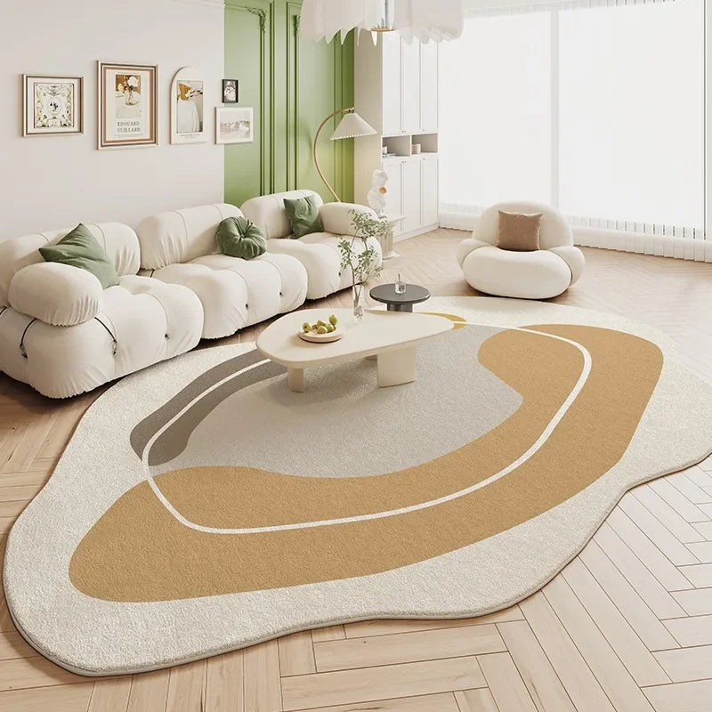 Imitation Cashmere Style Carpet Living Room Shaped Bedroom Irregular Bedside Rug