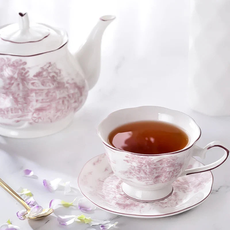 Purple Ceramic Plate Retro French Style Exquisite Dining Plates Home High End Tableware