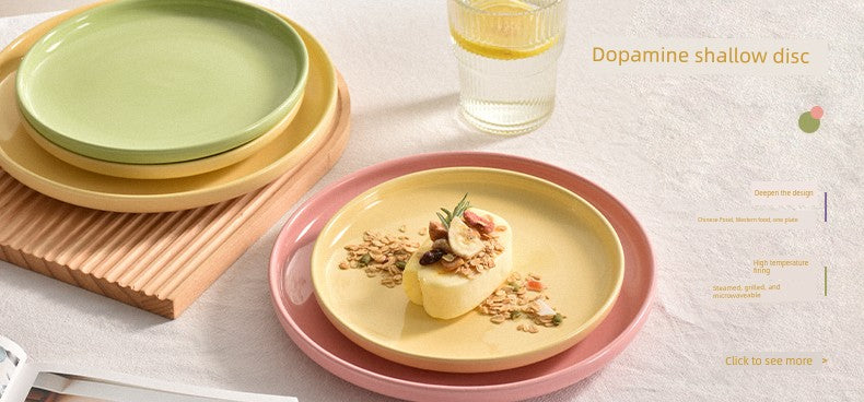 Gentle Lighting Dining Cream Style Ceramic Small Plate