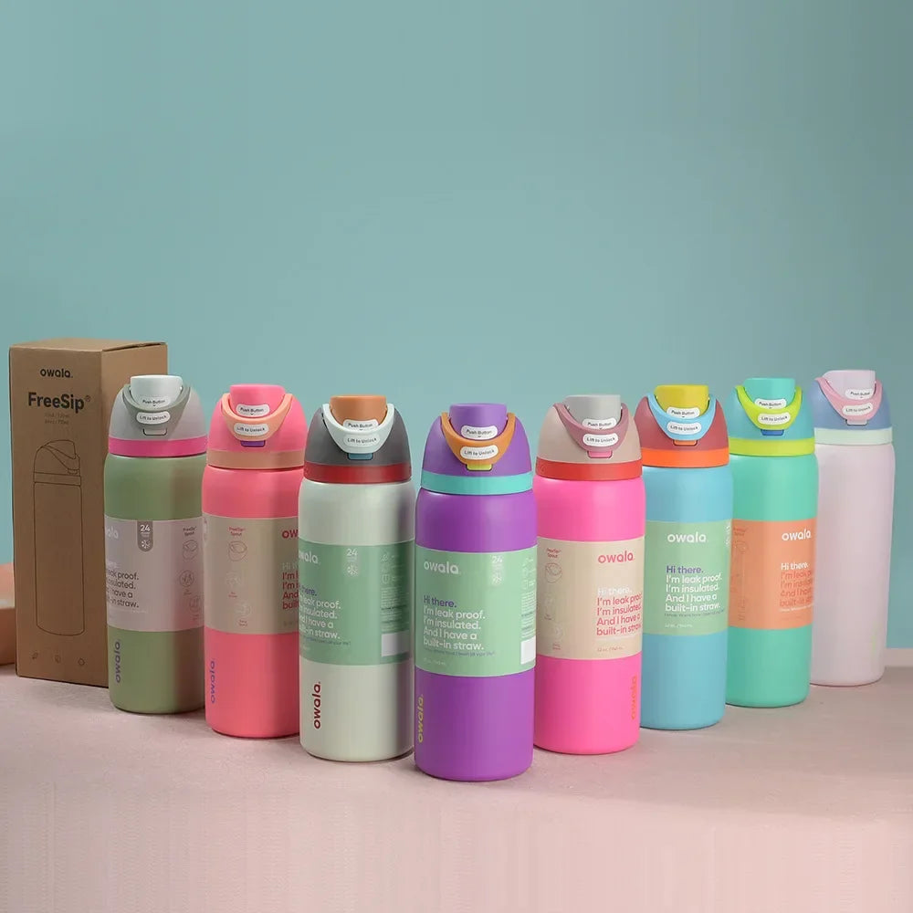 Insulated Stainless Steel  Cup Water Bottle with Straw, BPA-Free Sports Water Bottle, Great for Travel 32 Oz