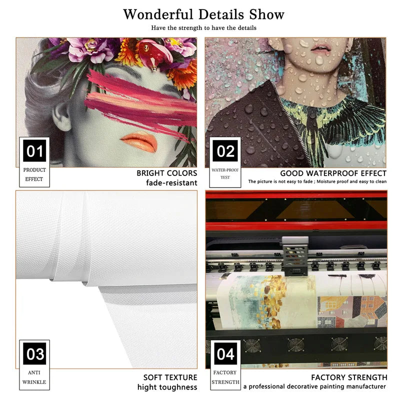 Classic Abstract Wall Art  Pink Leopard Lips HD Canvas Oil Painting Poster for Bedroom  Living Room Decor Modern Prints