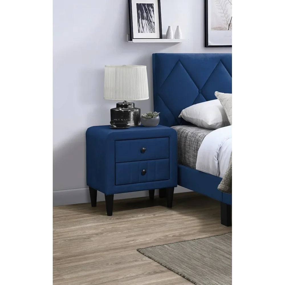 Velvet Gorgeous Bedside Table with Drawers Bedroom Furniture for Bedroom Living Room Lounge