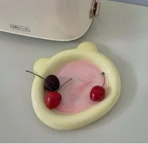 Chubby Breakfast Plate Cute Dish Plates Ceramic