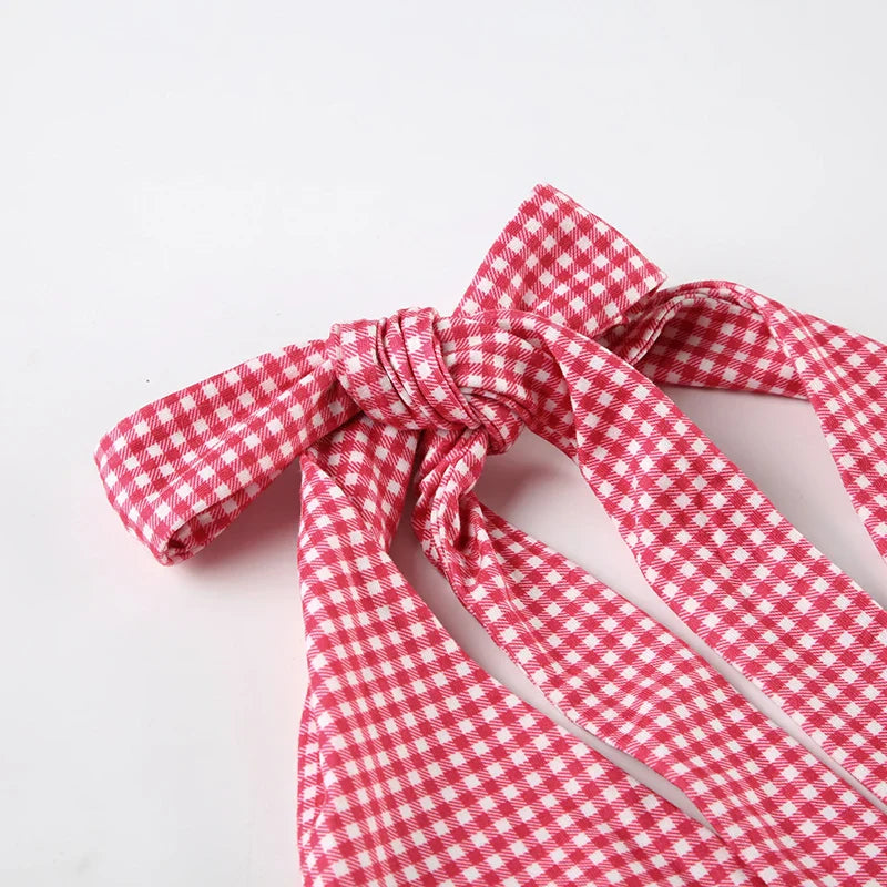 Y2k Sweet Halter Women Tanks Skinny Sleeveless Print Hotsweet V-Neck Backless Blouses