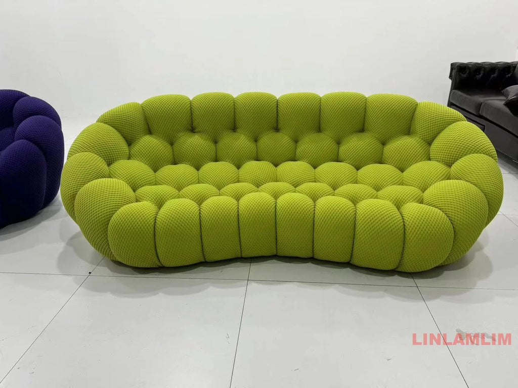 Contemporary Cloud-Shaped Sofa Modular Cloth Couch Fabric Curved Designer Sofa Set