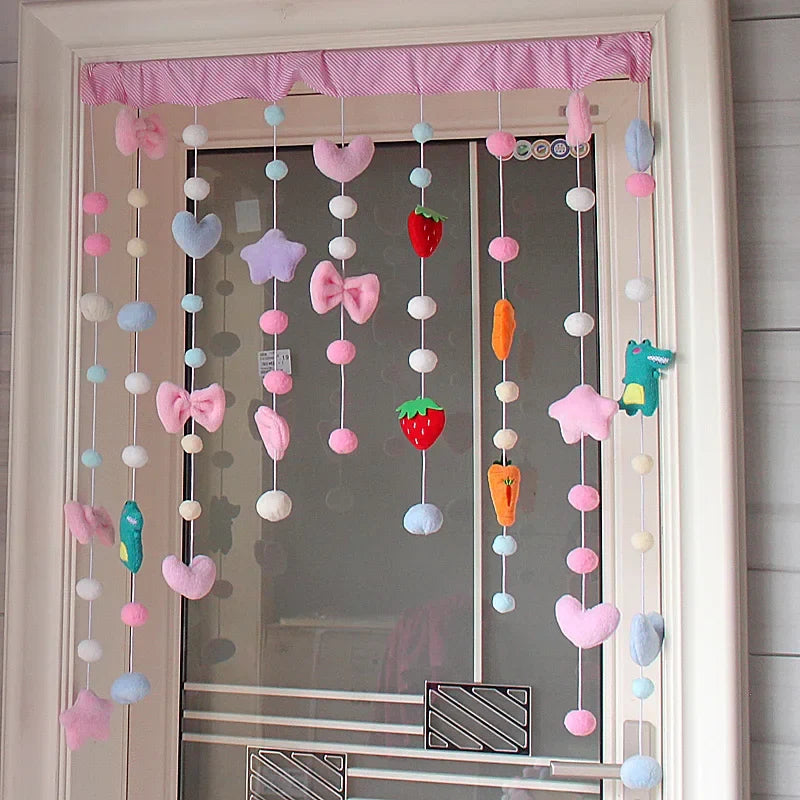 New Sanrio Kawaii Hello Kitty Kuromi My Melody Door Curtain Cute Bathroom Decoration Bedroom Curtain Accessories