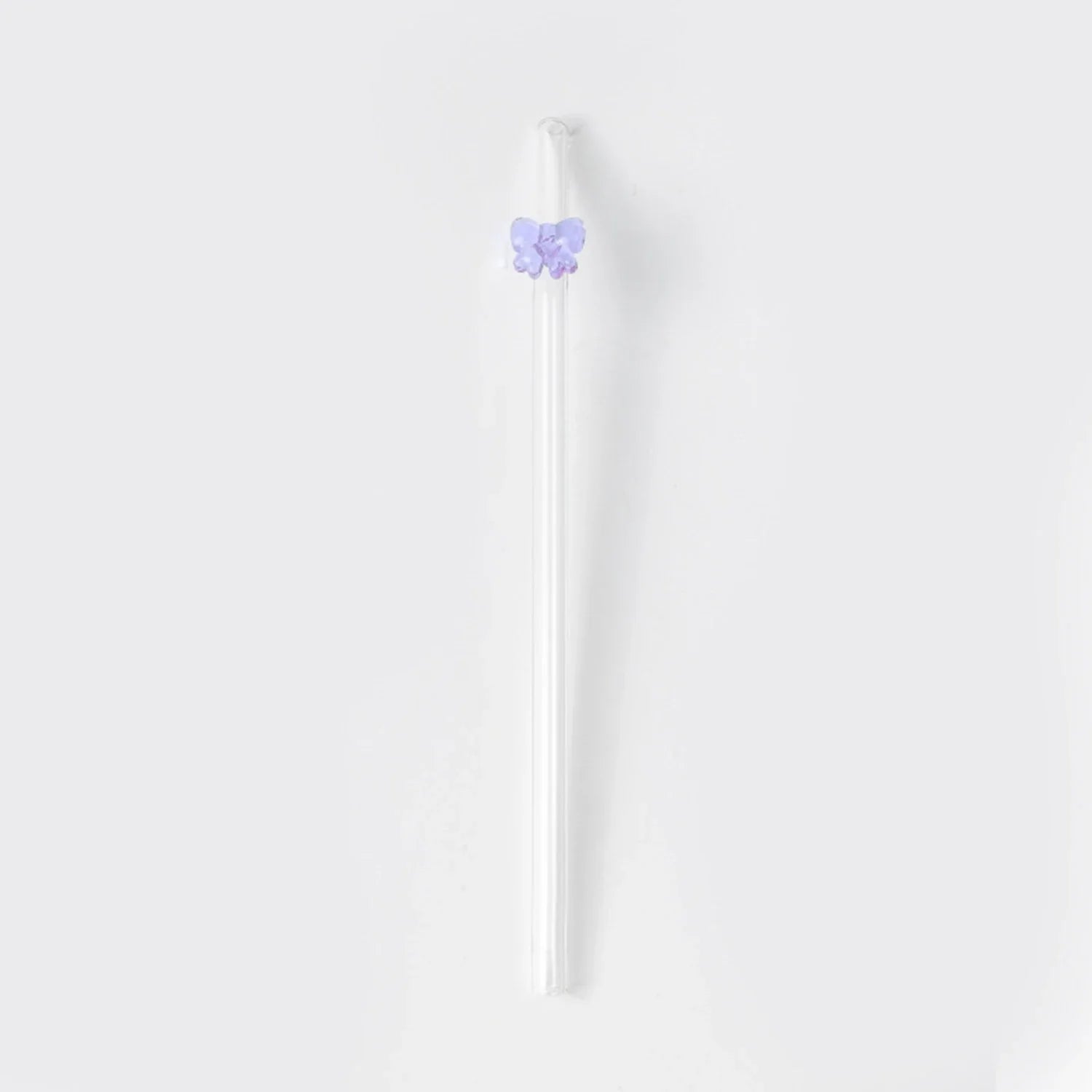 Reusable Glass Straw With Bowknot Drinking Straw