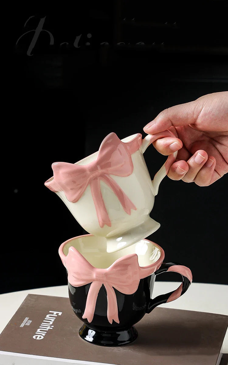 Cute Big Bowknot Decorative Mug