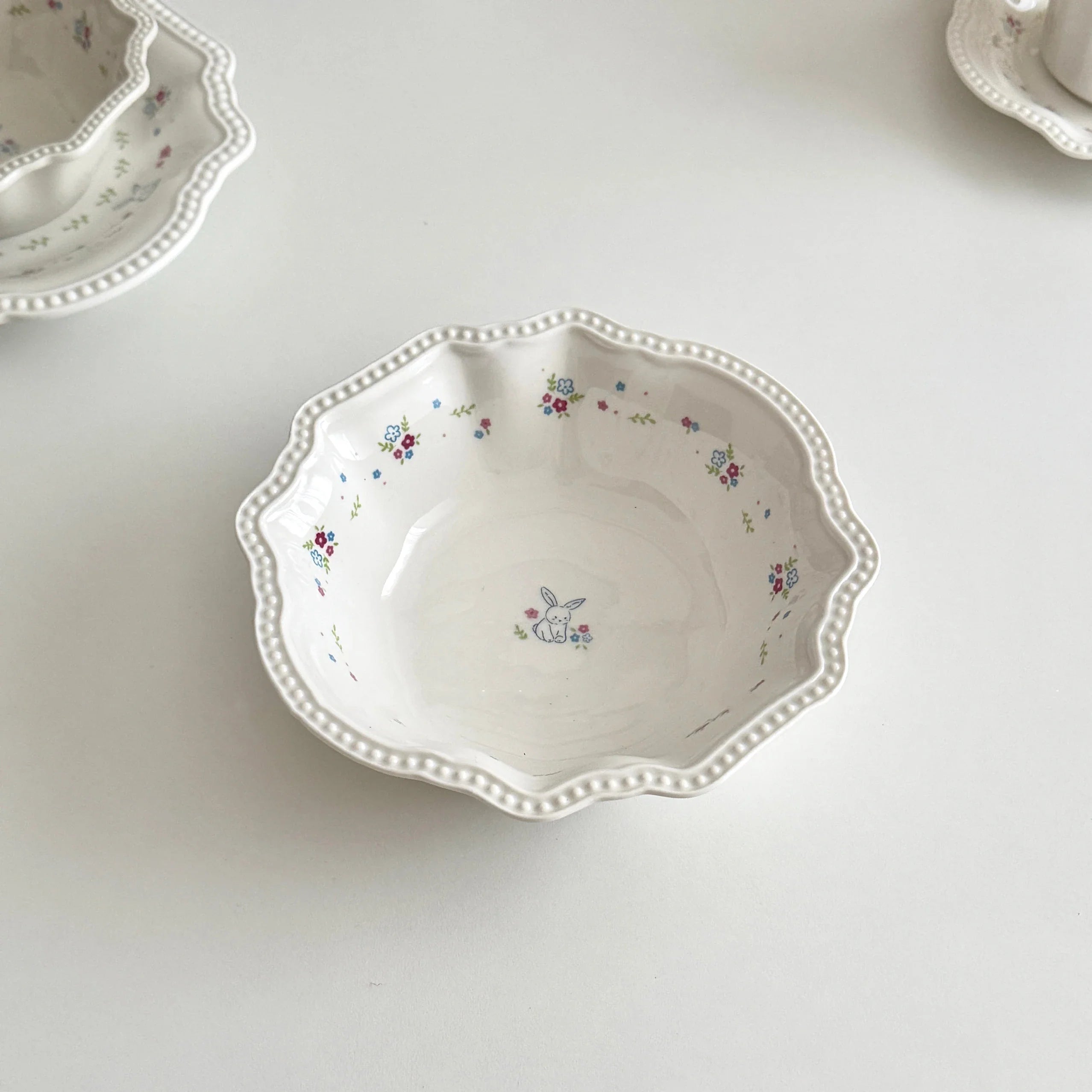 Fashion Floral Print Porcelain Bowl Cute 5Inches/7Inches