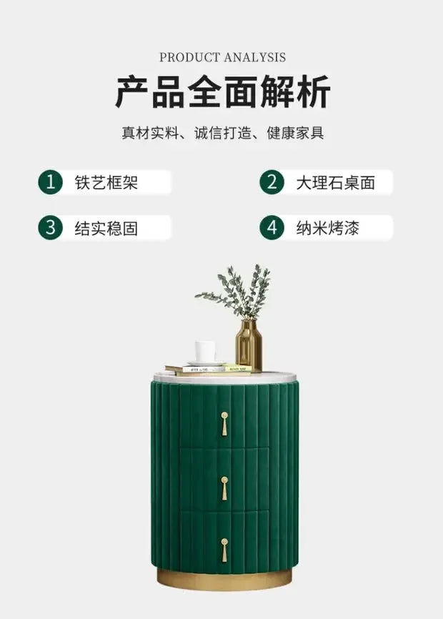 Mobile Side Bed Pink Nightstands Small Modern Modern Luxury Nightstands Space Saving Storage Furniture