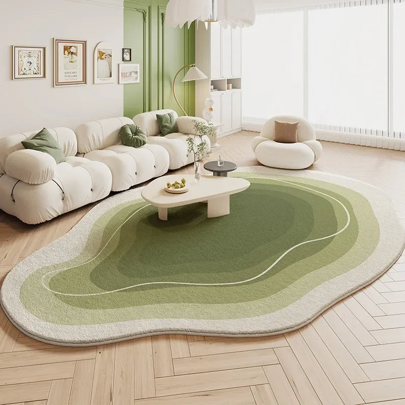 Imitation Cashmere Style Carpet Living Room Shaped Bedroom Irregular Bedside Rug