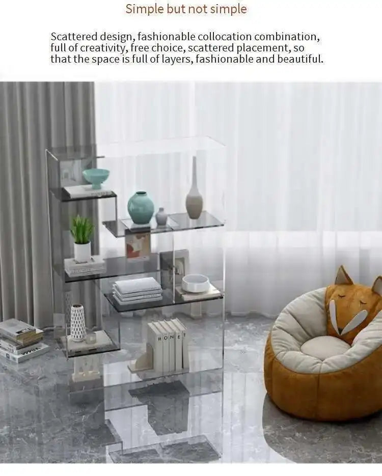 Multifunctional Bookcase Storage Shelves Modern Bookshelf Book Rack