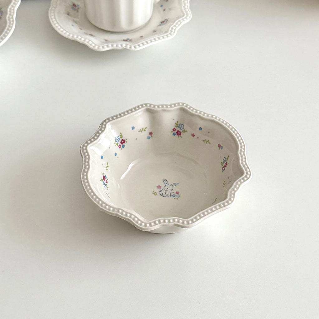 Fashion Floral Print Porcelain Bowl Cute 5Inches/7Inches