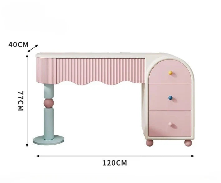 Pink Dresser, Bedroom Dresser, Cream Wind Solid Wood Integrated Chest Cabinet, Makeup Table, Storage Cabinet
