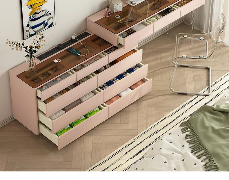 Luxury Drawers Vanity Tables Storage Nordic Cabinet Dressers Makeup Desk Drawers