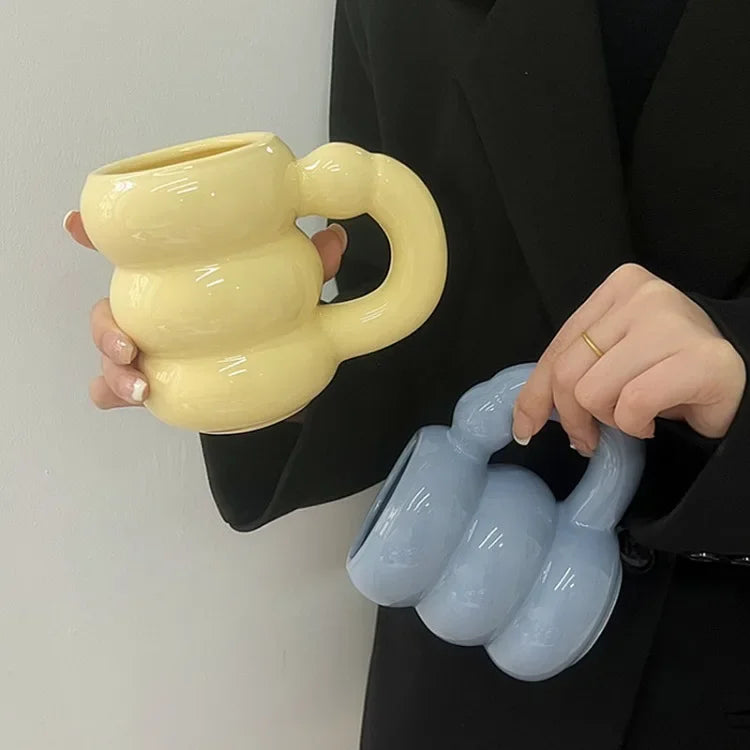 Ceramic Chubby Cute Cloud Mugs Kitchen Drinkware