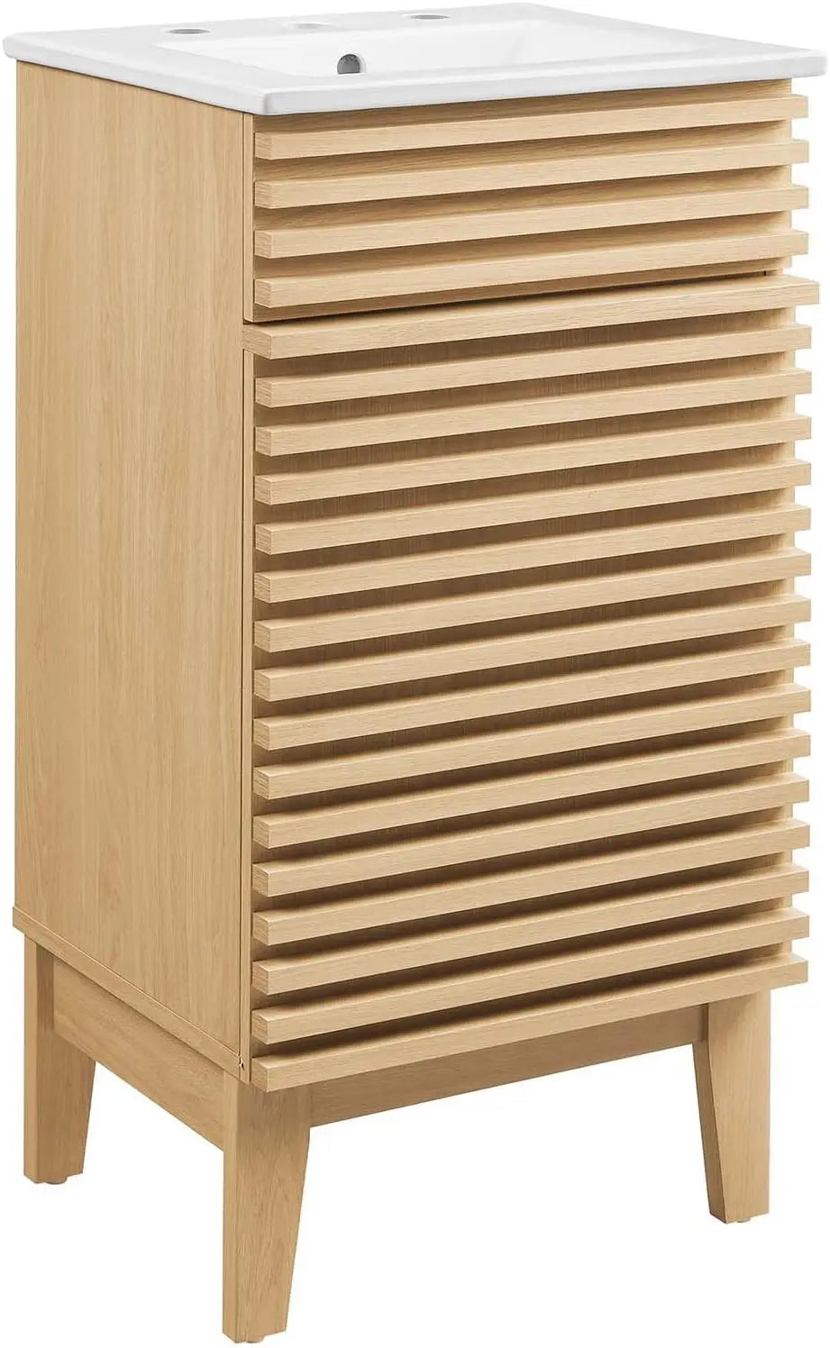 NEW 36" Bathroom Vanity Cabinet in Oak - Sink Basin Not Included Bathroom Fixtures â€?Bathroom Sink Vanities & Accessories