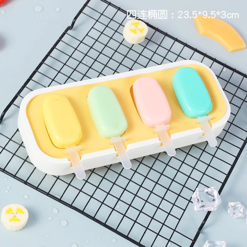 Popsicles Molds Cute Shapes Silicone Mini Popsicle Molds BPA Free Reusable Ice Cream Mold Popsicle Maker Homemade Set