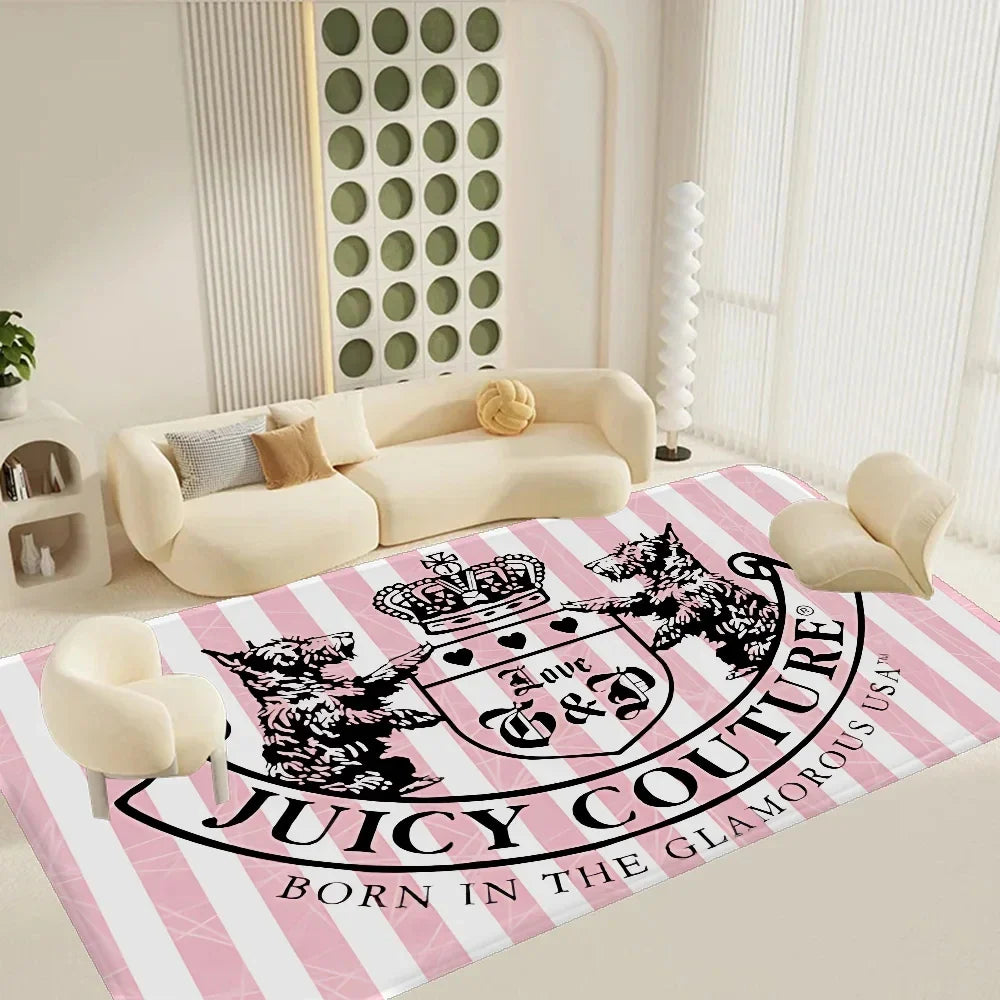 Juicy Couture Floor Mat Rectangle Anti-slip Home Soft Rug